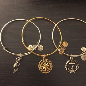 Set of three nautical Alex and ani bracelets